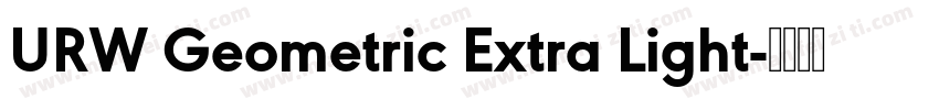 URW Geometric Extra Light字体转换